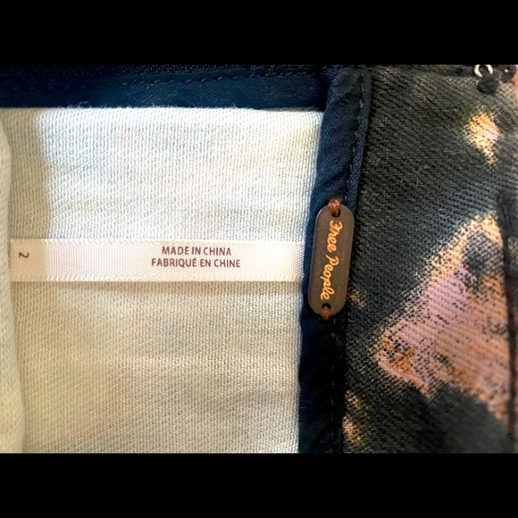 Free People Mini Skirt, Monochrome Design, Womens, Size 2 - Picture 3 of 4